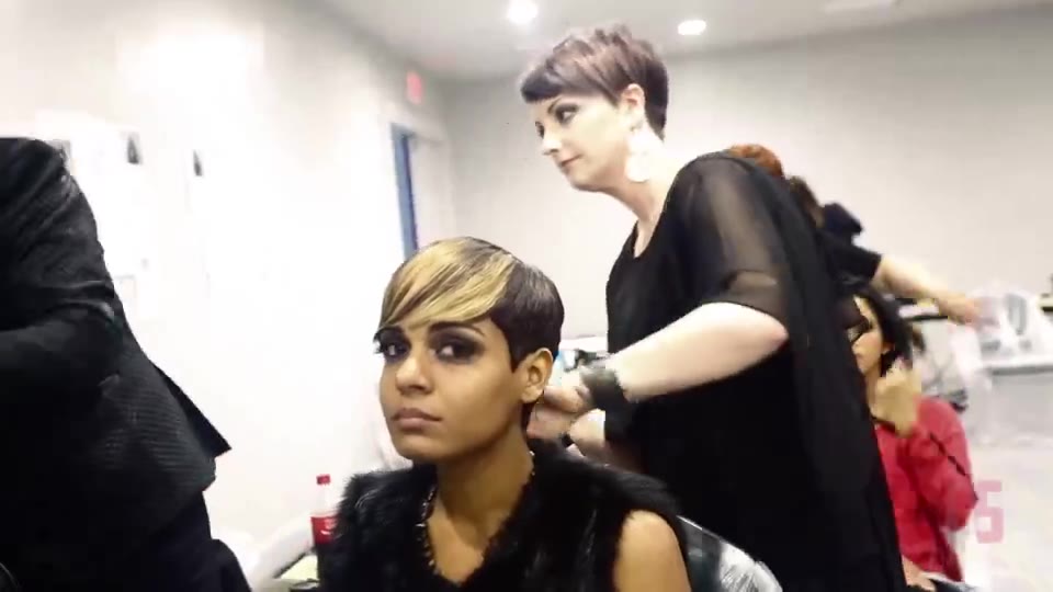 Still from a Schwarzkopf Professional event and brand video.